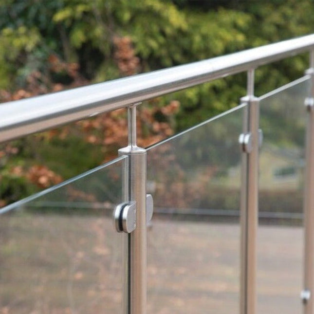 Premium Glass Balustrade with Handrail System Made to Measure Designer - Gladwell Glass