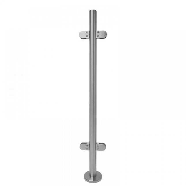 Stainless Steel Glass Balustrade 48.3mm Centre Post, 1100mm High, 316 Grade - Fast and free delivery from Gladwell Glass