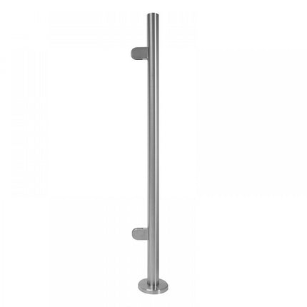 Stainless Steel Glass Balustrade 48.3mm End Post, 1100mm High, 316 Grade - Fast and free delivery from Gladwell Glass