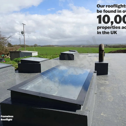 Frameless Laminated Triple Glazed Flat Roof Skylight