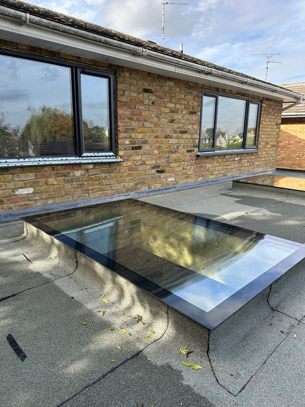 Frameless Skylight Flat Roof Window Rooflight Free Delivery by Gladwell Glass