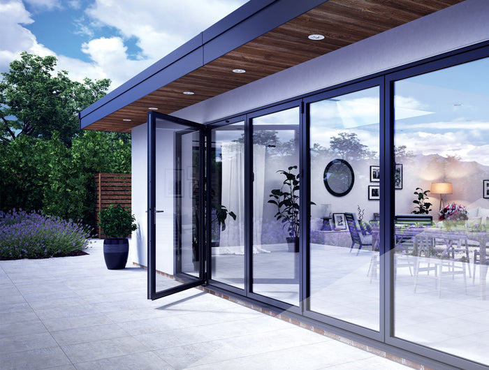 Korniche Bi-folding Aluminium Doors made to your exact specification from Gladwell Glass