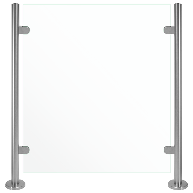 Gladwell Glass Balustrade Glass Toughened 10mm & 316 Stainless Steel Post