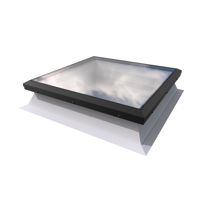 Brett Martin Flat Glass Rooflight with 150mm Upstand - Black - Gladwell Glass 