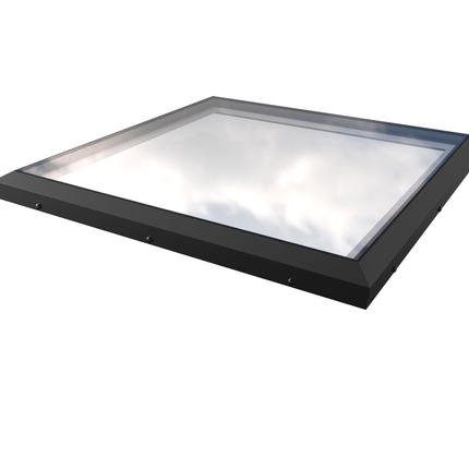 Brett Martin Flat Glass Rooflight with 150mm Upstand - Black - Gladwell Glass 