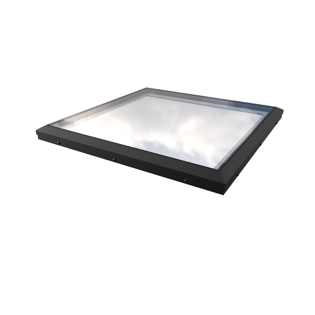 Brett Martin Flat Glass Rooflight with 150mm Upstand - Black - Gladwell Glass 