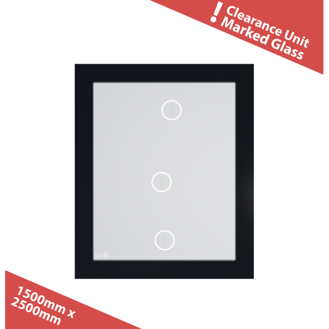 [CLEARANCE | Cosmetic Defect | Glass Marking] 1500mm x 2500mm Laminated Triple Glazed Flat Roof Skylight - Gladwell Glass 